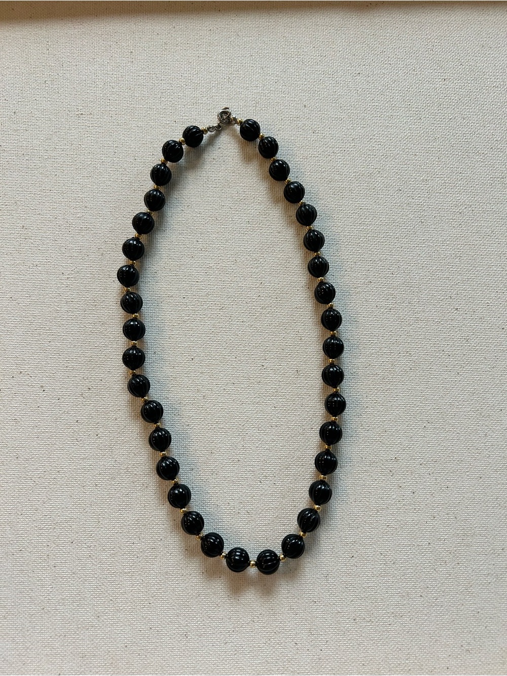 Classic Black Beaded Necklace - Elegant Women's Jewelry